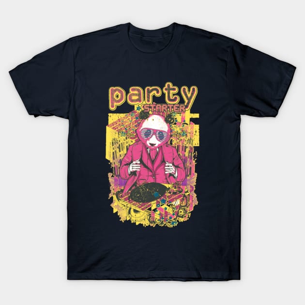 Bear party Starter T-Shirt by JB's Design Store